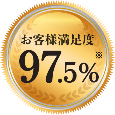 お客様満足度97.5%